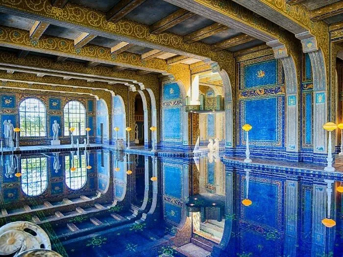 The Roman Pool At Hearst Castle In San Simeon, California.  The Pool Was Built Between 1927 - 1934