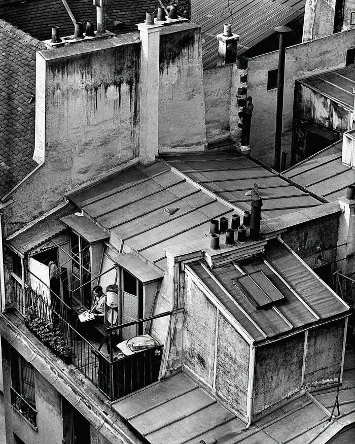 Tejado, "Barrio Latino", París, 1926. Por André Kertész