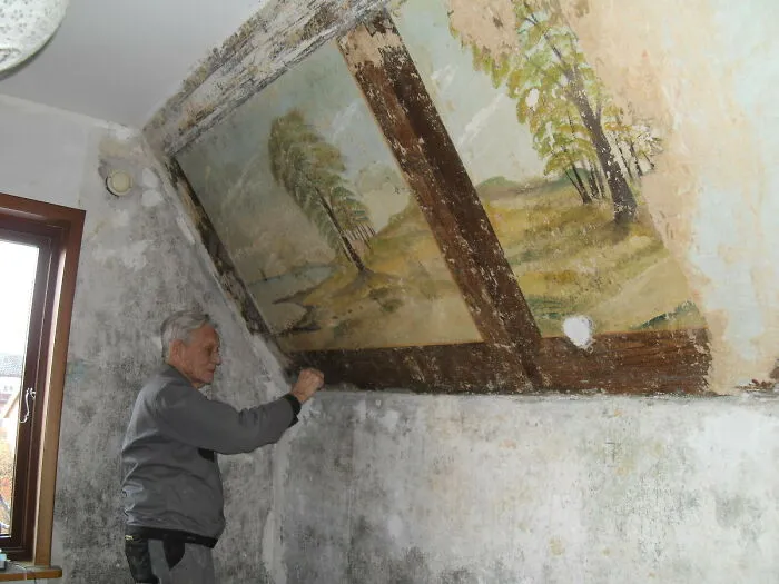 My 84 Year Old Father Is Renovating His House. Hidden Behind The Wallpaper He Found These Wall Murals, Which He Believes Are From 1912