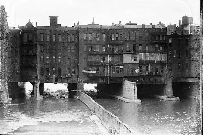Main Street Bridge In Rochester, New York.  Demolished In The 1960s