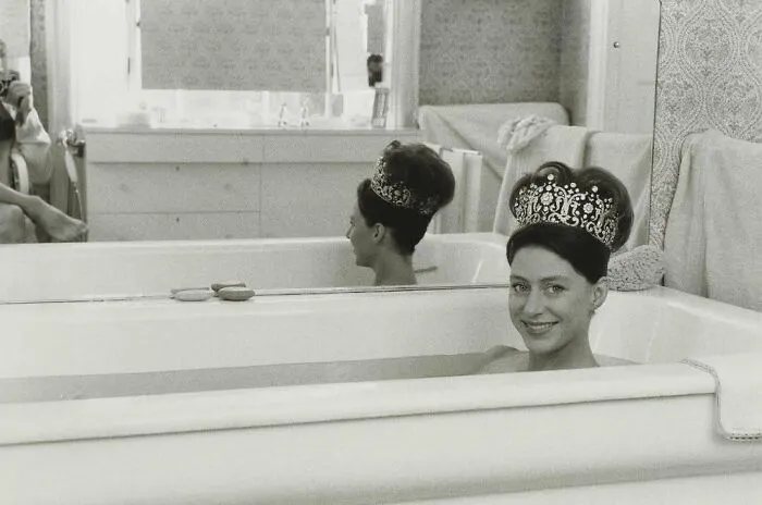 Princess Margaret Is Playfully Captured Here, Wearing A Smile And The Poltimore Tiara, By Her Then Husband, Antony Armstrong-Jones, 1st Earl Of Snowdon