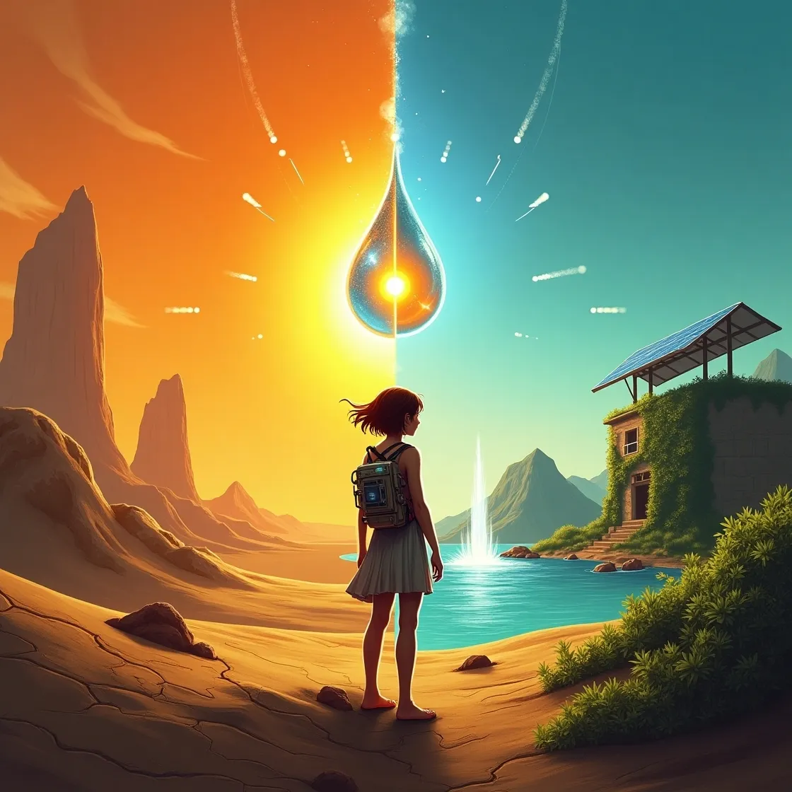 “I Imagined A 2050 Where One Drop Changes Everything” Or “Aria’s Solarpunk Fight Against A Thirsty Desert.”