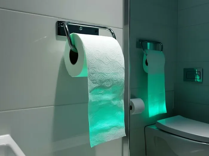  Instead Of Wasting Money On A Bathroom Nightlight, Try Some <a Style="Display:inline;" Href="Https://Www.youtube.com/Watch?v=dqw4w9wgxcq&ab_channel=rickastley" Target="_blank"><span Style="Font:inherit;color:#d74b1f;"> Glow In The Dark Toilet Paper</Span> To Find Your Way