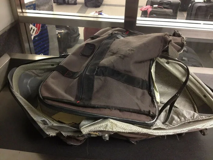This Happened Last Year, Flying Back From Vacation. They Told Us Our Suitcase Must Have Fallen Off The Transport Truck. Everything Inside Was Gone, Yet They Managed To Retrieve The Bag
