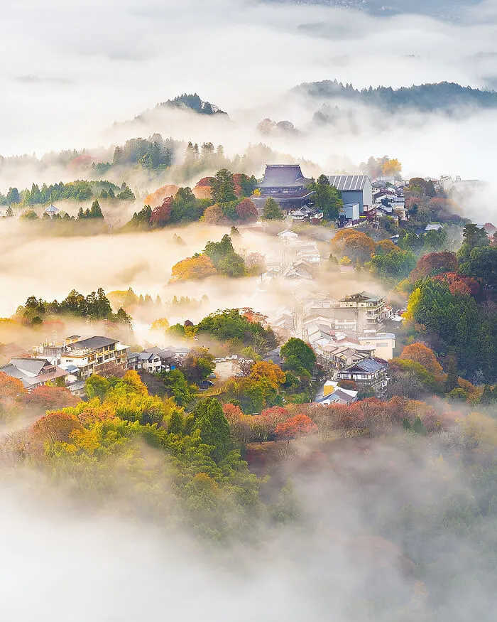 1st Place / Nature / Seasons: Village Hidden In The Fog By Yasushi Kashima
