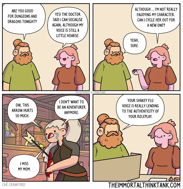20 Epic Comics That Blend Fantasy Gaming And Everyday Humor By Ché Crawford (New Pics)