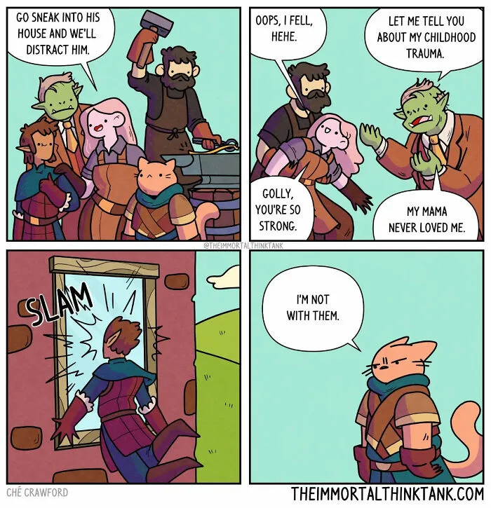 20 Epic Comics That Blend Fantasy Gaming And Everyday Humor By Ché Crawford (New Pics)