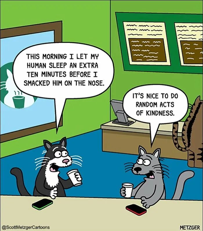 25 Of The Funniest Cat And Dog Comics By Scott Metzger That Perfectly Reveal Their Nature (New Pics)