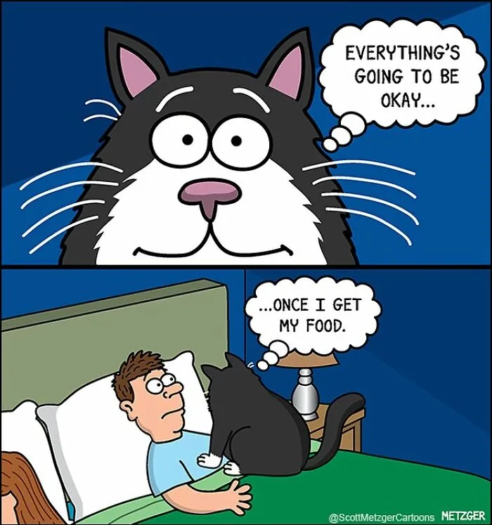 25 Of The Funniest Cat And Dog Comics By Scott Metzger That Perfectly Reveal Their Nature (New Pics)