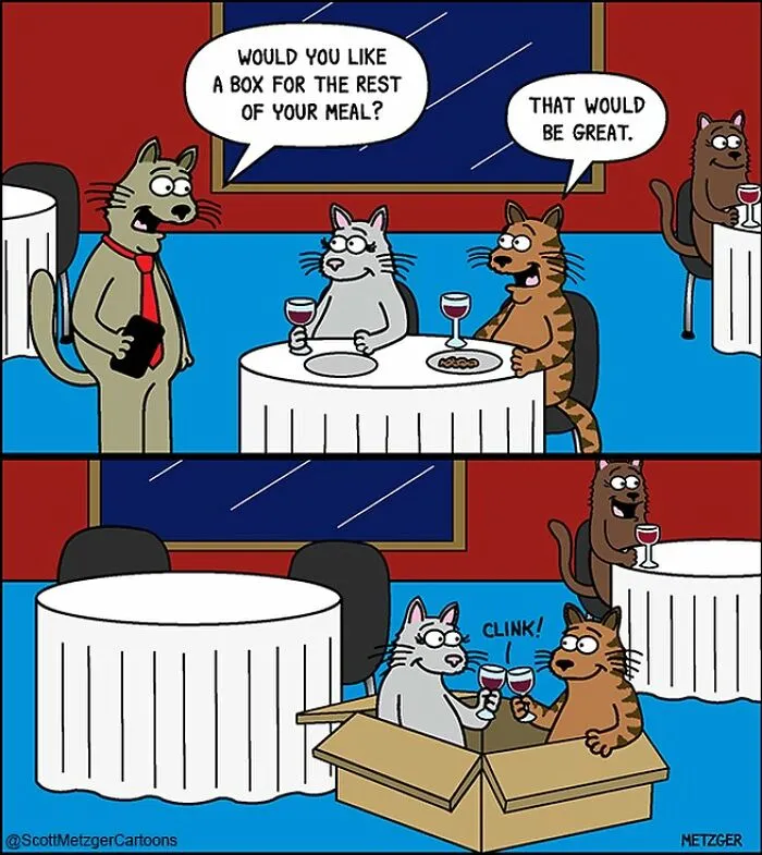 25 Of The Funniest Cat And Dog Comics By Scott Metzger That Perfectly Reveal Their Nature (New Pics)