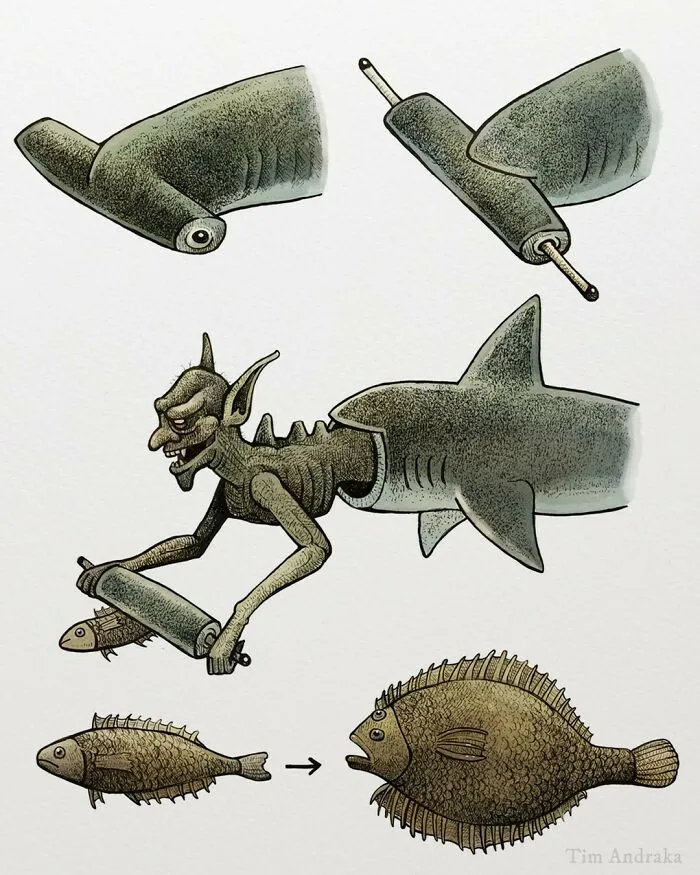 Surreal Zoology: 25 New Nonsensical Scientific Illustrations Of Wildlife By Tim Andraka
