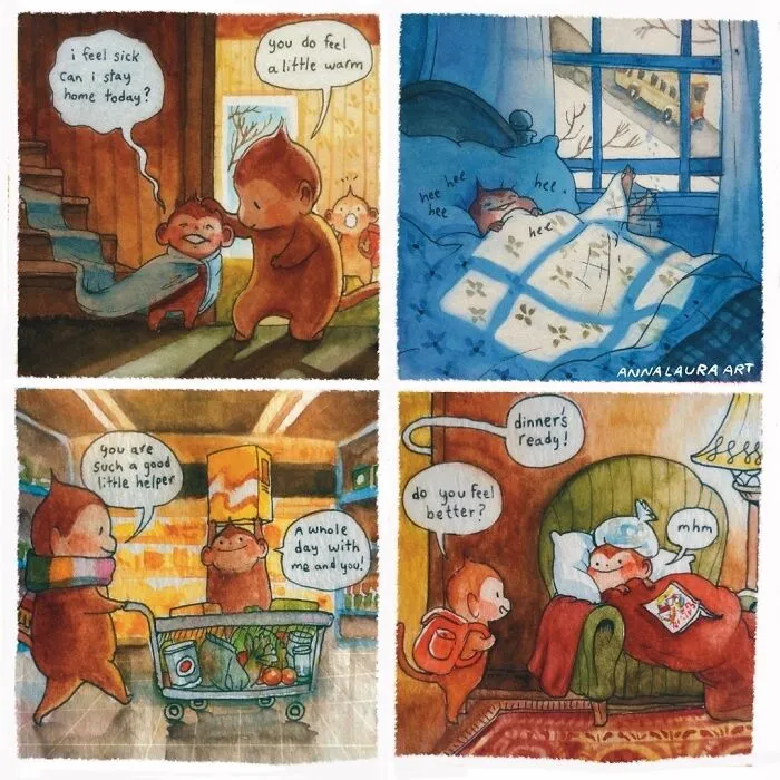 21 Watercolor Comics By Anna-Laura Sullivan That Might Brighten Your Day