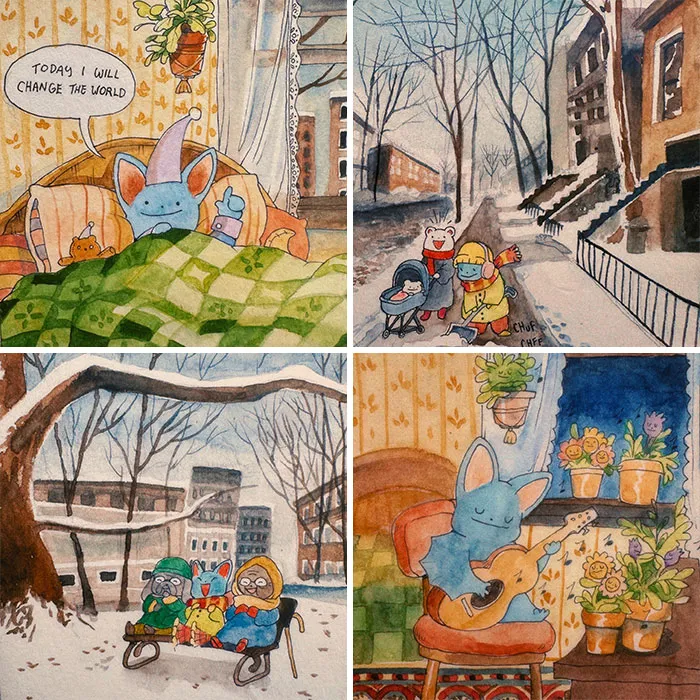 21 Watercolor Comics By Anna-Laura Sullivan That Might Brighten Your Day