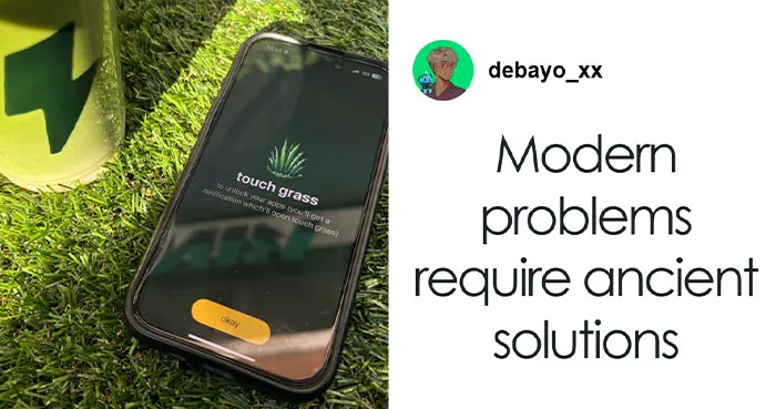 "This Is Awesome": Users Are Forced By App To 'Touch Grass' To Unlock Their Phone