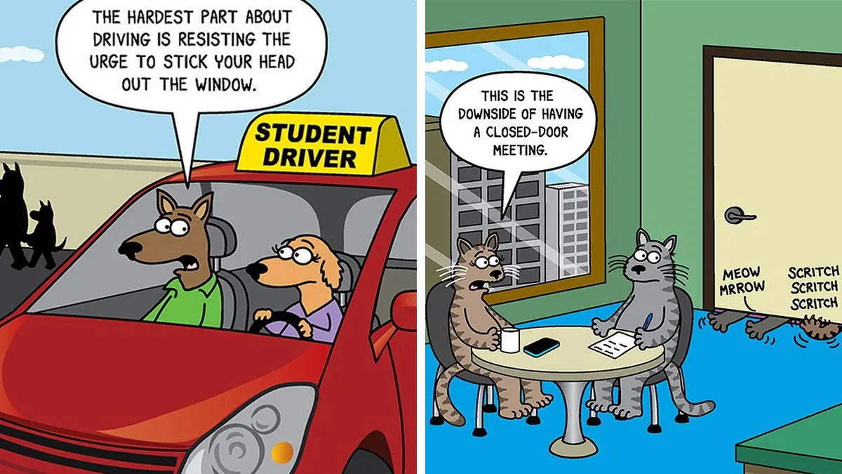 25 Of The Funniest Cat And Dog Comics By Scott Metzger That Perfectly Reveal Their Nature (New Pics)