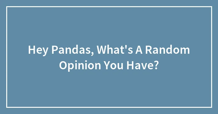 Hey Pandas, What's A Random Opinion You Have? (Closed)