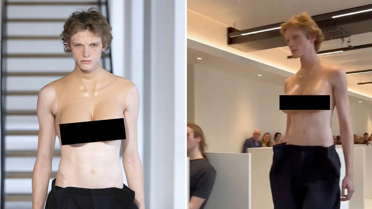 "My New Outfit For Work": Paris Fashion Week Stuns With Bold Male Top Imitating Female Bare Chest