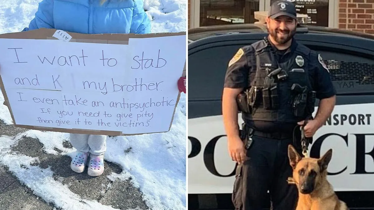 Police Officer And Wife Force 6YO Daughter To Stand Outside In Snow With Cruel Sign
