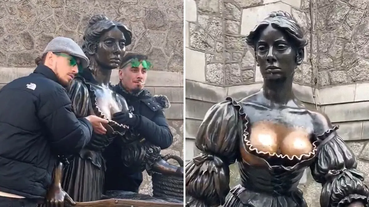 "Disgusting": After Men Are Caught Groping Female Statue, Photos Of Women Doing The Same Come Out