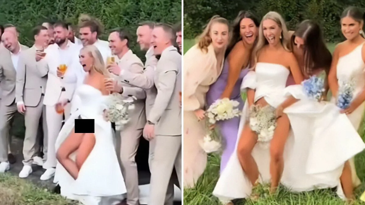 "Dude Was Regretting It": Bride's Bold Underwear Stunt At Wedding Ignites Social Media Frenzy