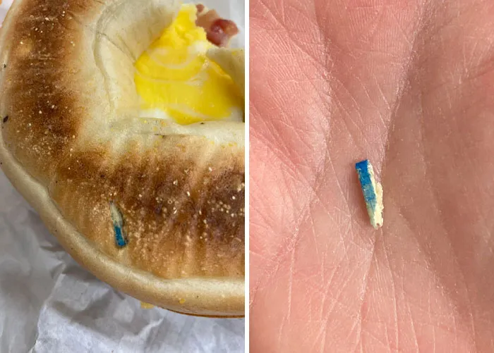 I Found What Looks To Be A Piece Of A Wooden Pallet In My Bagel Sandwich This Morning