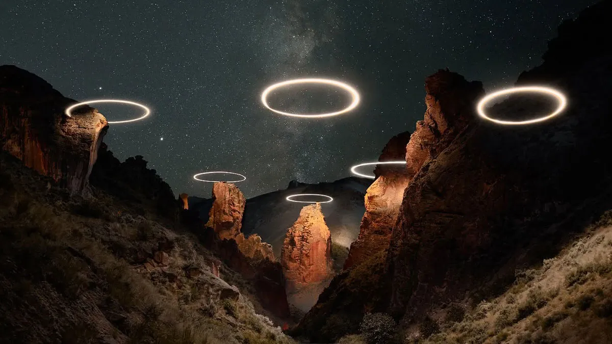 Surreal Landscapes Lit By Drones: 24 Photographs By Reuben Wu