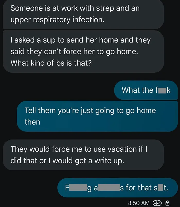 My Pregnant Wife Has To Work With A Contagious Person That Won't Go Home