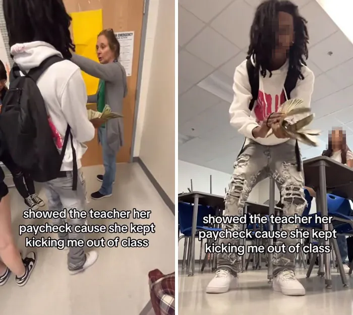 Some Kid Being Stupid And Useless In Society Trying To Act Rich And Mock His Teacher