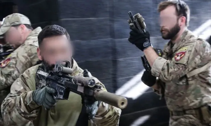 Camouflaged men with firearms in action, illustrating intense scenario related to Florida Man headlines.