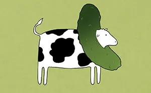 29 Relatable, Silly, And A Little Unhinged Illustrations Of Cows, Created By This Artist