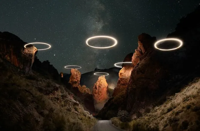 Surreal Landscapes Lit By Drones: 24 Photographs By Reuben Wu