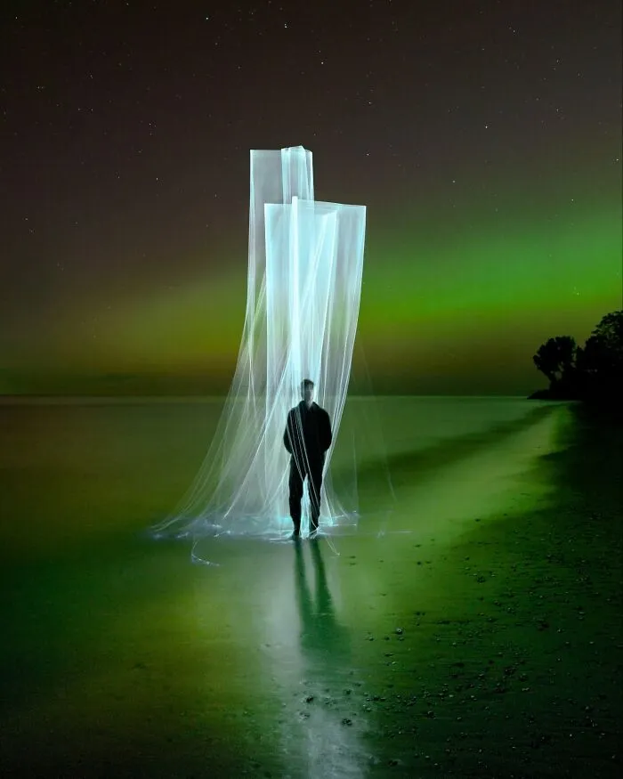 Surreal Landscapes Lit By Drones: 24 Photographs By Reuben Wu