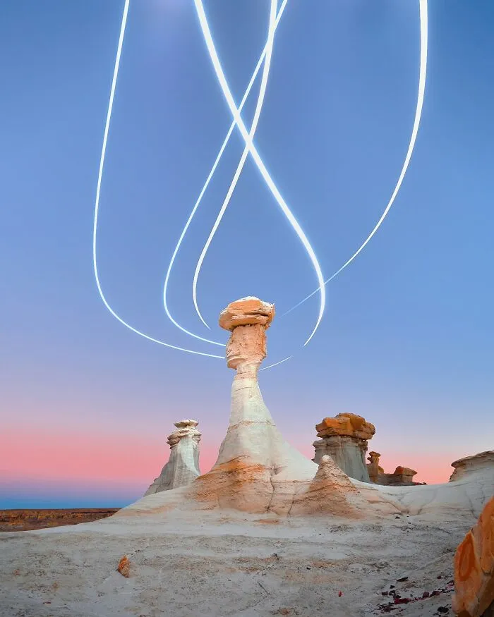 Surreal Landscapes Lit By Drones: 24 Photographs By Reuben Wu