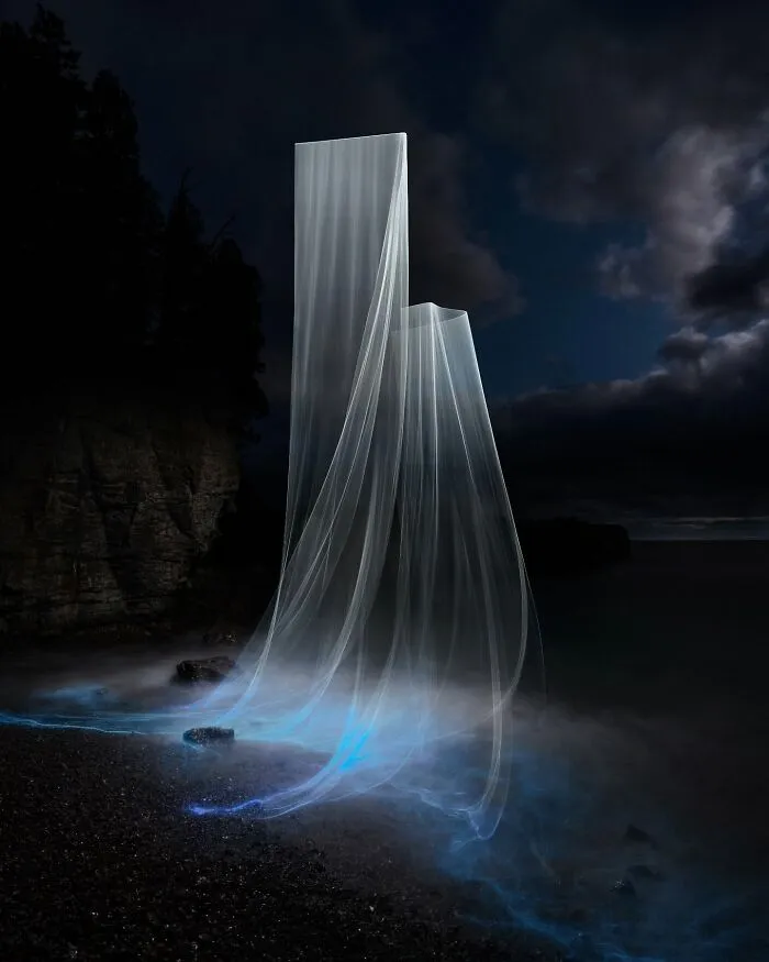 Surreal Landscapes Lit By Drones: 24 Photographs By Reuben Wu