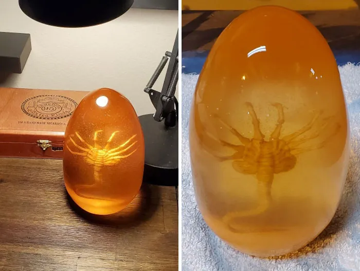 Jurrasic Park X Alien Resin Egg I Made For My Brother!