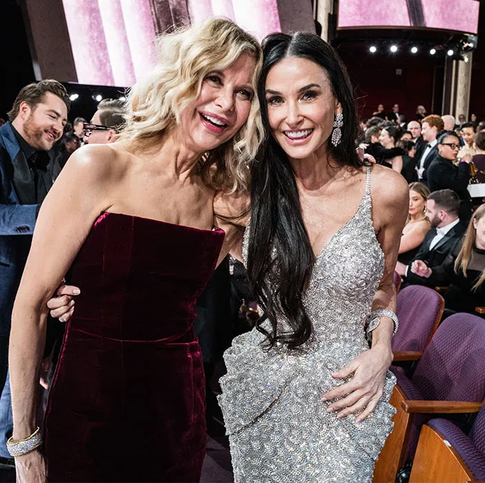 90s Icons Meg Ryan And Demi Moore Posed Together