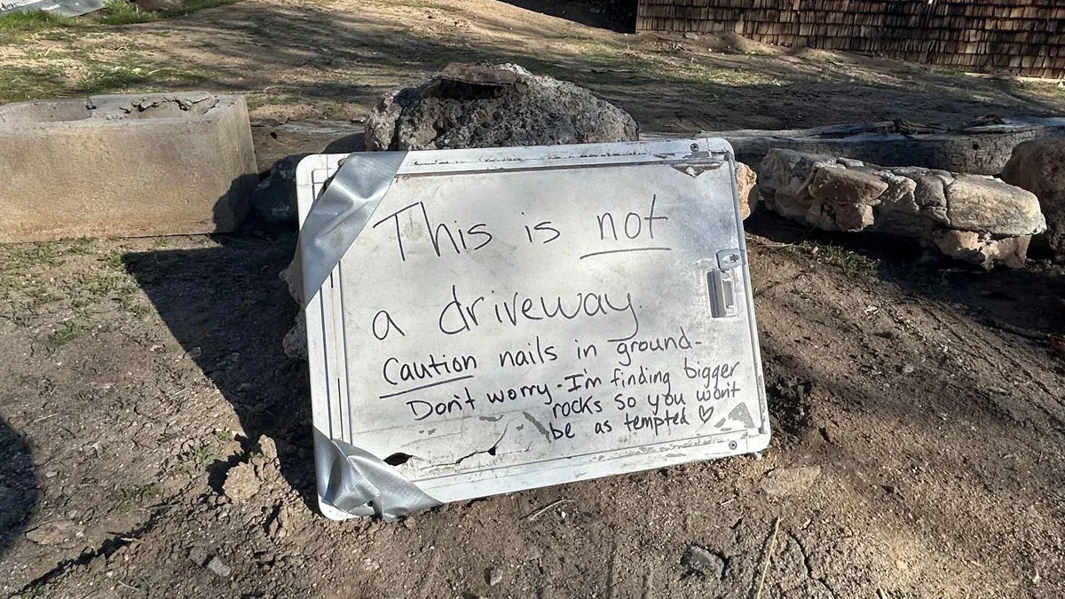 “This Is Not A Driveway”: Woman Prepares A Boulder-Sized Reality Check For Jerk Neighbors