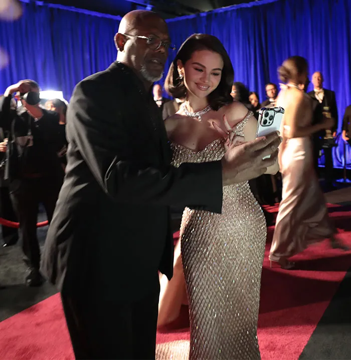 Samuel L. Jackson And Selena Gomez Took A Selfie