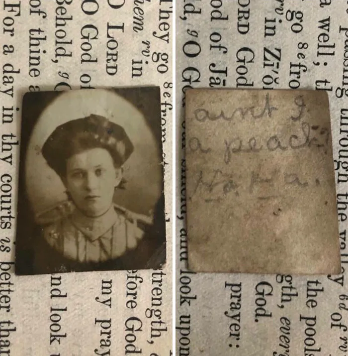 Found In A Bible From 1895, “Ain’t I A Peach? Ha, Ha”