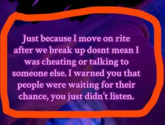 Broke Up And She Immediately Posted This