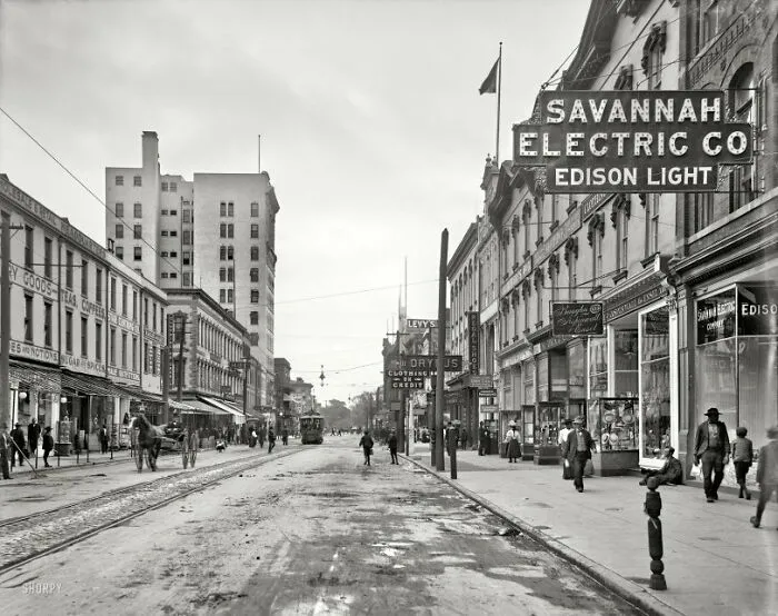 Savannah, Georgia. Broughton Street, Looking East