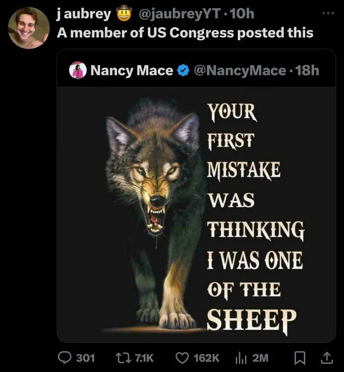 Actual Post By A Congresswoman