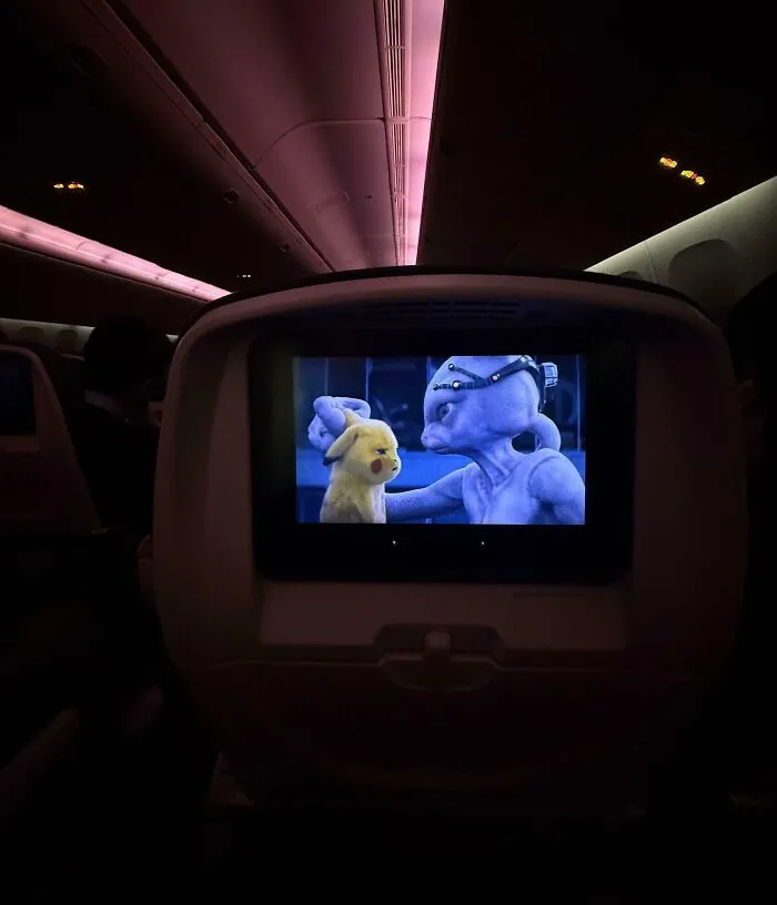 About An Hour And A Half In To A Fourteen Hour Flight To Tokyo, My Screen Froze And Never Unfroze From This Scene