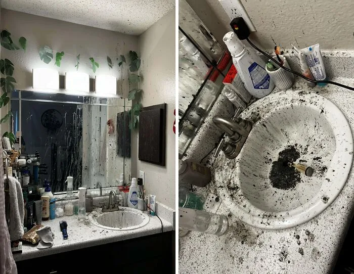 El lavabo ha explotado