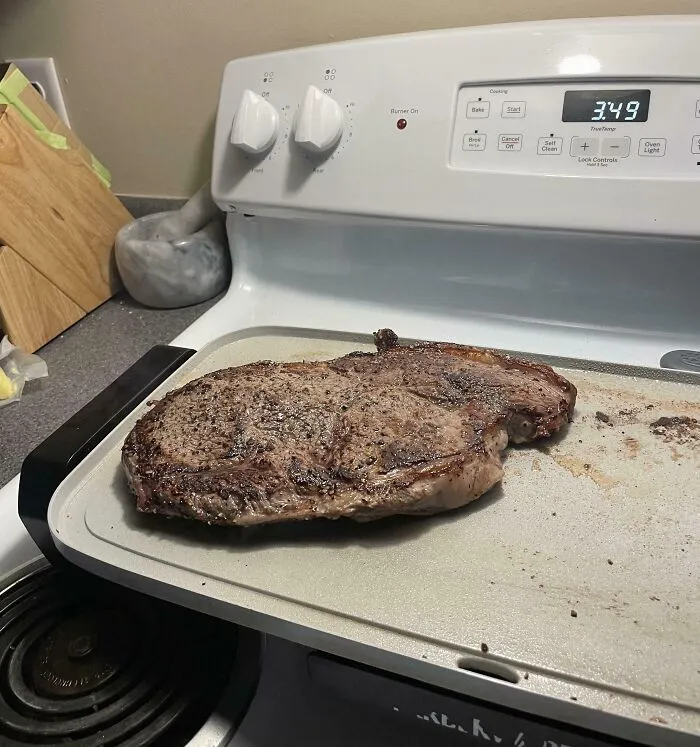 My Husband Called Me Over While Cooking Because His “Steak Looked Like A Capybara”