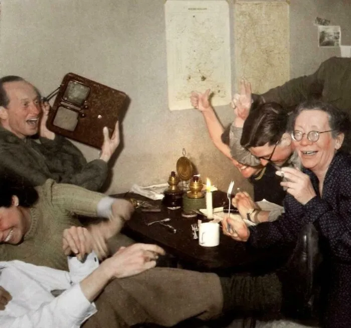 The Dutch Secret Resistance Cheering When They Found Out Hitler Has Been K**led, 1945