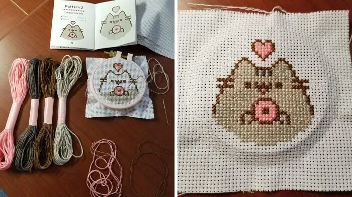 The Internet's Favorite Chubby Cat Comes To Life In <a Style="Display:inline;" Href="Https://Www.amazon.com/Pusheen-Cross-Stitch-Kit-Miniature-Editions/Dp/0762492279?ie=utf8&linkcode=ll1&tag=artandesignews-20&linkid=c4358c6289a7b4805ae5650367106fc2&language=en_us&ref_=as_li_ss_tl" Target="_blank"><span Style="Font: Inherit; Color: #d74b1f;"> Pusheen Cross Stitch</Span>, A Fun And Adorable Crafting Kit