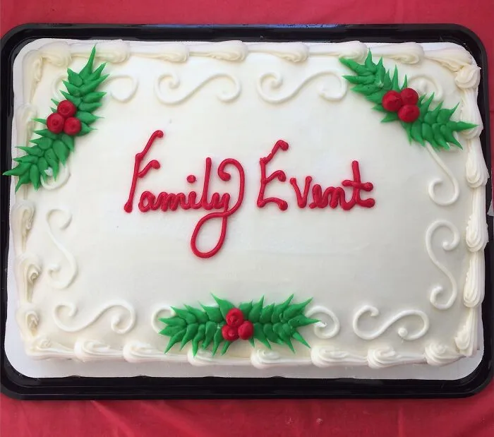 After Last Years "Happy Birthday Jesus" Cake, Grandma Decided To Wipe Religion Right Out Of The Family Christmas Party Yesterday