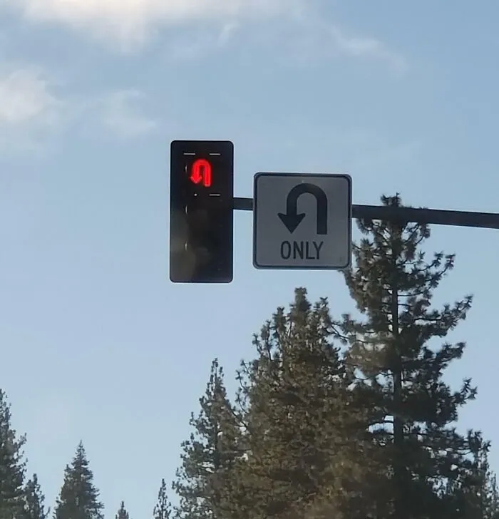 First Time Seeing A U Turn Light