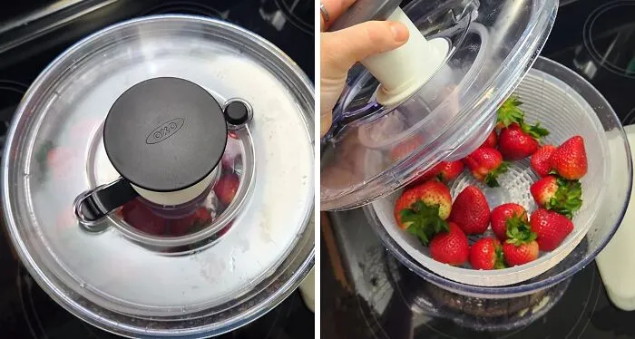 Greens Get A Centrifugal Makeover With This <a Style="Display:inline;" Href="Https://Www.amazon.com/Oxo-Good-Grips-Salad-Spinner/Dp/B00004ockr?ie=utf8&th=1&linkcode=ll1&tag=bpgazelle-20&linkid=cb1a27a47954861b43ebe907b09855a3&language=en_us&ref_=as_li_ss_tl" Target="_blank"><span Style="Font: Inherit; Color: #d74b1f;"> Large Salad Spinner</Span> That's Like A Washing Machine For Your Lettuce - Spin Cycle Activated, Soggy Leaves Eliminated, And Crispiness Guaranteed
